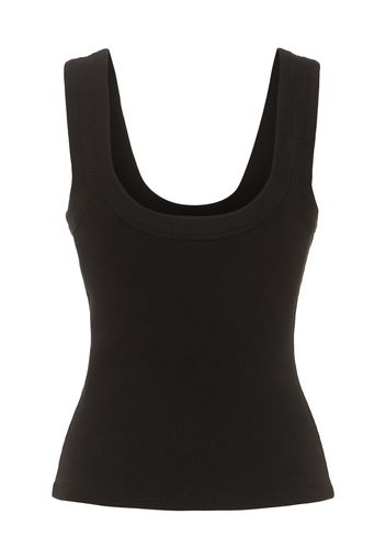 Cotton Tank Top W/embossed Logo