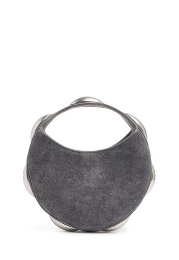 Borsa Dome Circular In Denim Stampato