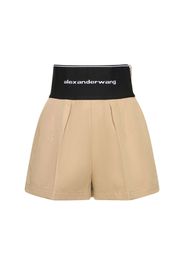 Shorts Sartoriali In Cotone E Nylon