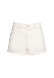 Shorts Vita Alta In Cotone