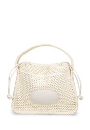 Small Ryan Raffia Effect Top Handle Bag