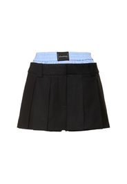 Mini Skort A Pieghe Con Boxer