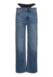 Jeans Relaxed Fit Vita Media In Denim Di Cotone