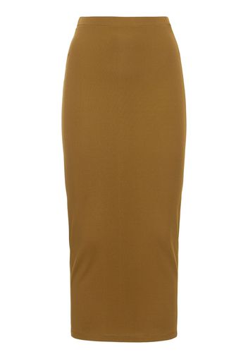 Viscose Jersey High Rise Midi Skirt