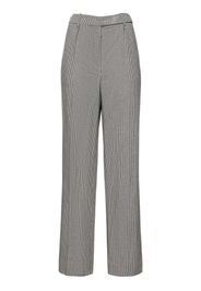 Pantaloni Larghi In Misto Lana Check