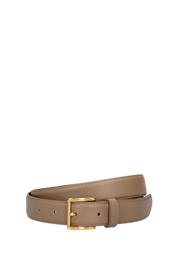 Cintura Oval Buckle In Pelle Martellata 25mm