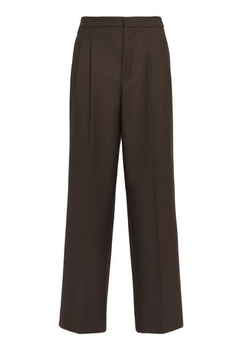 Pantaloni Oversize In Gabardina Di Lana