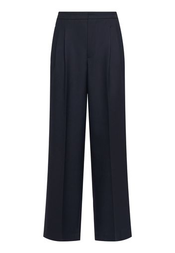 Pantaloni Oversize In Gabardina Di Lana