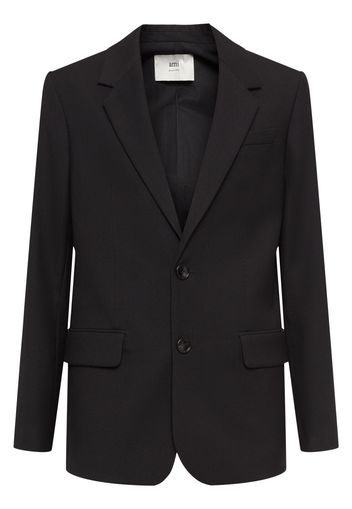 Blazer Monopetto In Gabardina Di Lana