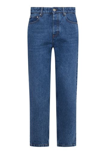 Jeans Tapered Fit In Denim Di Cotone