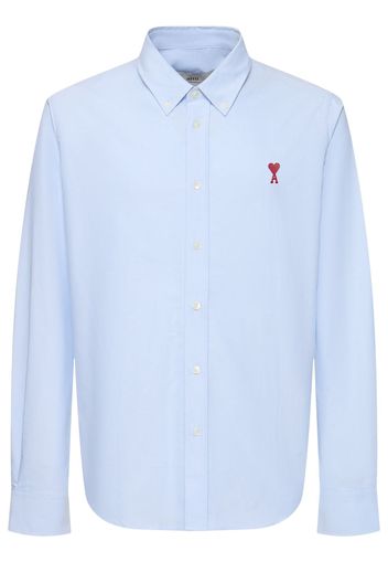 Camicia Oxford In Cotone Con Logo