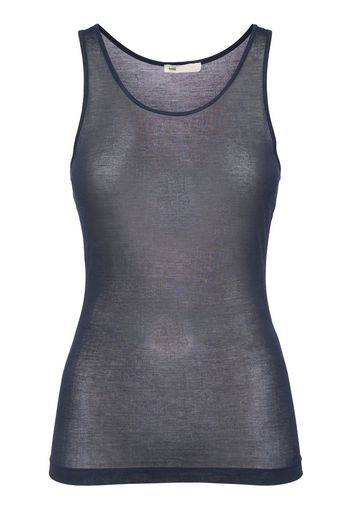 Tank Top Trasparente In Misto Cotone