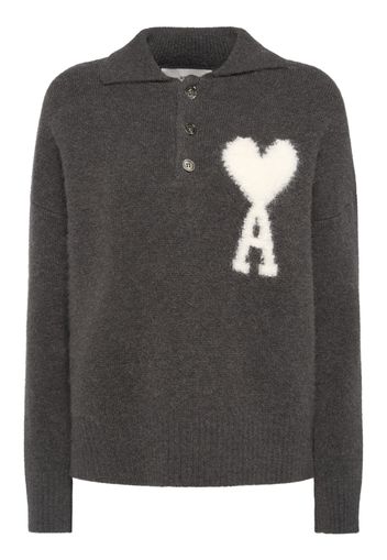 Polo In Misto Alpaca Con Logo