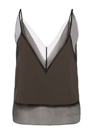 Tank Top In Raso E Mesh