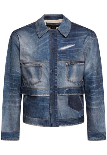 Trompe L'oeil Double Waist Denim Jacket