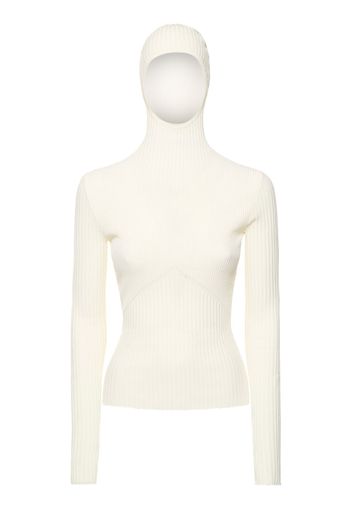 Top In Maglia Di Misto Viscosa A Costine