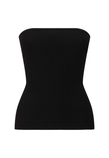 Top In Maglia Di Misto Viscosa A Costine