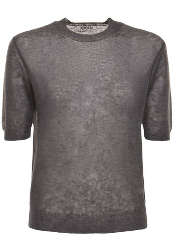 T-shirt In Maglia Di Mohair E Lana