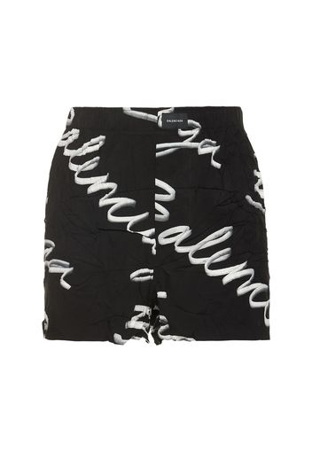 Shorts In Viscosa Con Logo