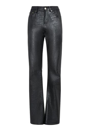 Pantaloni Bootcut In Pelle Semi-lucida