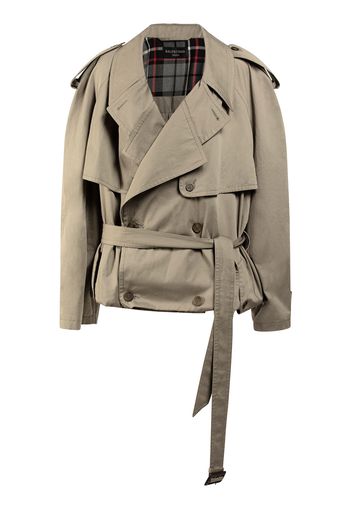 Folded Cotton Trench Coat