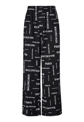 Pantaloni Paris In Popeline Di Cotone