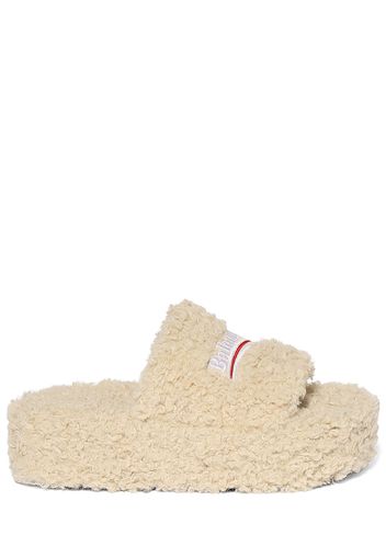 10mm Furry Faux Shearling Sandals