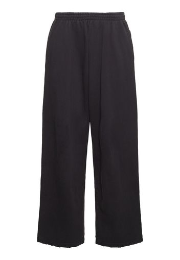 Pantaloni Baggy Fit In Felpa Di Cotone