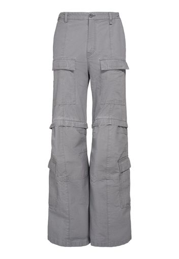 Pantaloni Cargo Svasati In Cotone