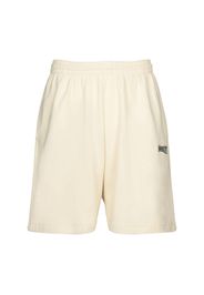 Shorts In Felpa Di Cotone Con Logo