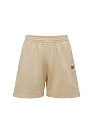 Shorts In Felpa Di Cotone Con Logo