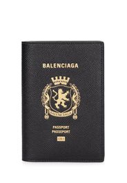 Logo Leather Passport Holder