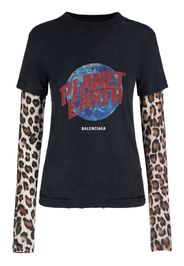 T-shirt Planet Earth Con Maniche Doppie