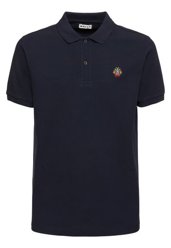 Cotton Logo Piquet Polo