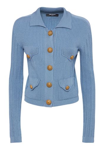 Cardigan In Maglia A Costine