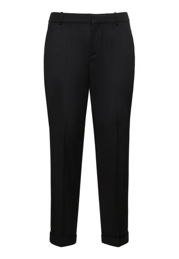 Straight Tailored Wool Pants