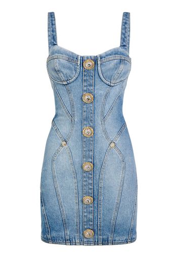 Vestito In Denim Di Cotone Stretch