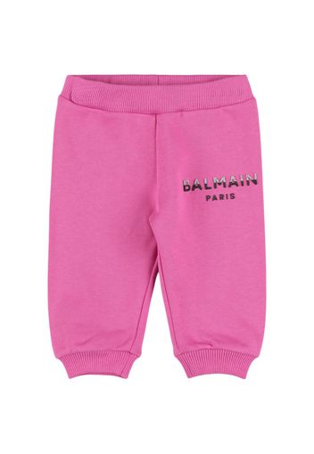 Pantaloni In Felpa Di Cotone Con Logo