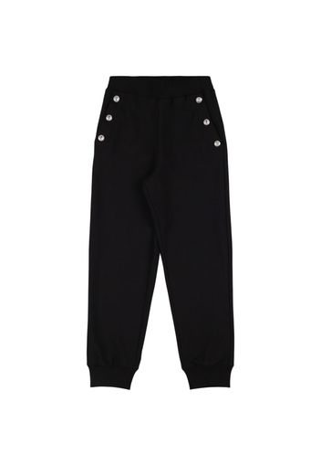 Pantaloni In Felpa Di Cotone Con Bottoni