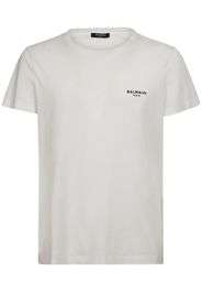 T-shirt In Cotone Organico Con Logo Floccato