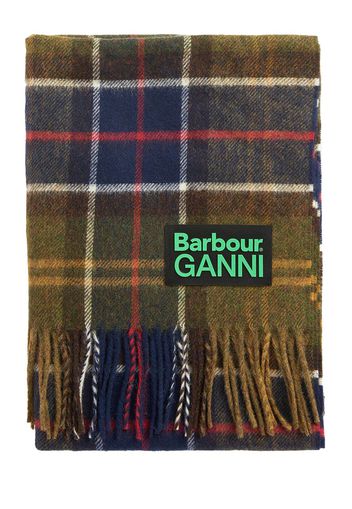 Sciarpa Barbour X Ganni In Lana Tartan