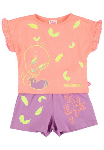 T-shirt E Shorts Tweety In Jersey Con Stampa