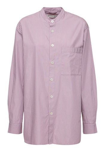 Camicia Da Notte In Cotone Con Bottoni