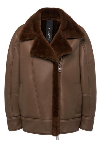 Giacca In Shearling Con Zip