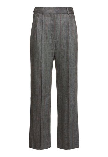 Shenandoah Fox Straight Silk Pants