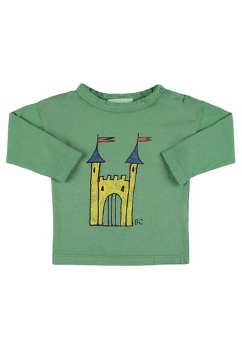 T-shirt In Cotone Organico Con Stampa Castello