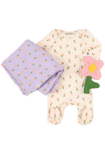 Body, Coperta E Doudou Fiore In Cotone Organico