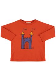 T-shirt In Cotone Organico Con Stampa Castello