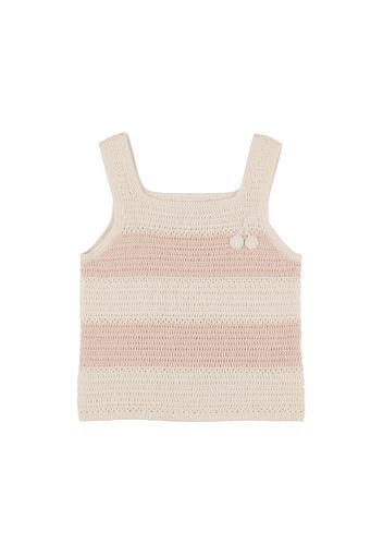 Crop Top In Cotone Crochet