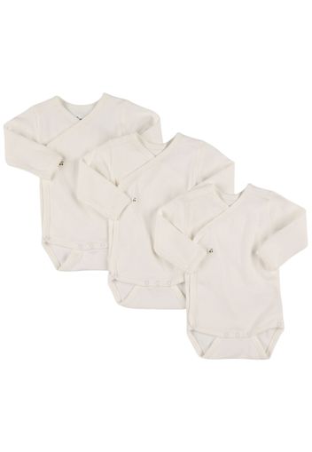 Set Of 3 Cotton Bodysuits